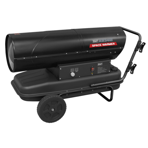 [AB3412] Sealey Space Warmer® Kerosene/Diesel Heater with Wheels 340,000Btu/hr