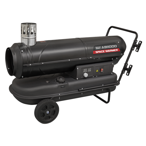 [ABI1000] Sealey Space Warmer® Indirect Kerosene/Diesel Heater 102,000Btu/hr with Wheels