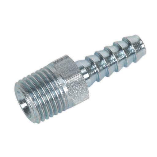 [AC08] Sealey PCL Screwed Tailpiece Male 1/4"BSPT - 1/4" Hose - Pack of 5