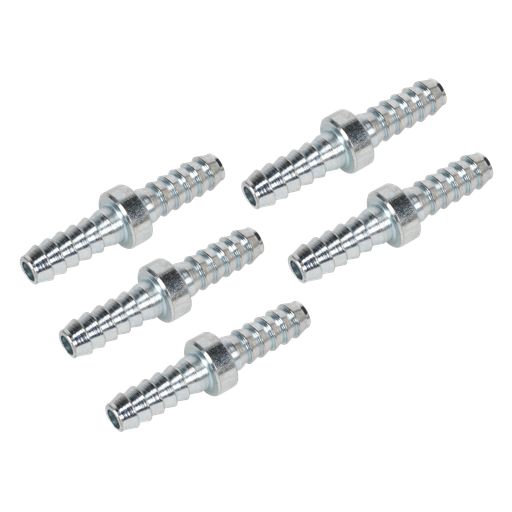 [AC10] Sealey PCL Double End Hose Connector 1/4" Hose - Pack of 5