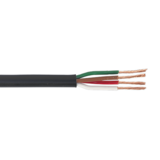 [AC24204CTH] Sealey Thin Wall Automotive Cable 4 x 0.75mm² 24/0.20mm 30m - Black