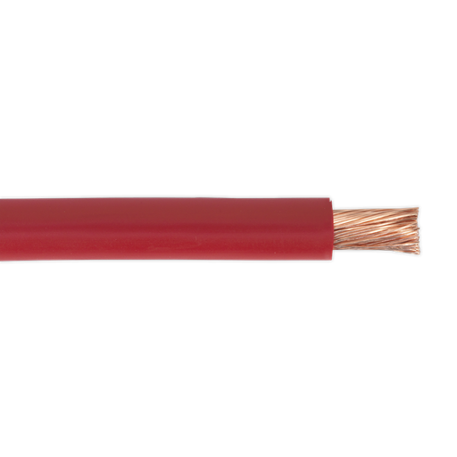 [AC25SQRE] Sealey Automotive Starter Cable 196/0.40mm 25mm² 170A 10m - Red