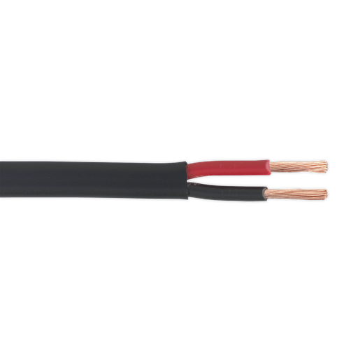 [AC2830TWTK] Sealey Thick Wall Flat Automotive Cable Twin 2 x 2mm² 28/0.30mm 30m - Black