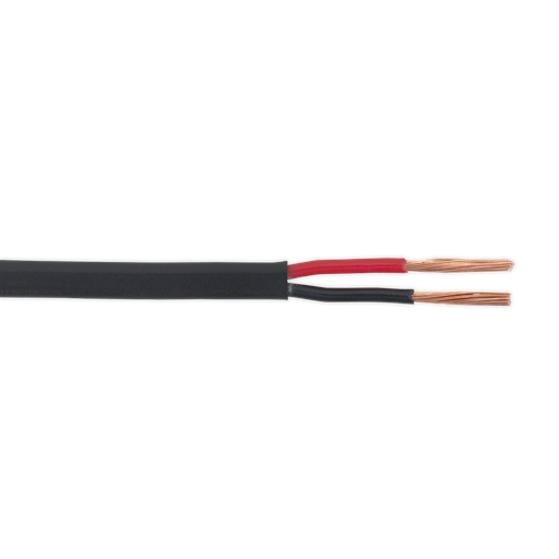 [AC3220TWTN] Sealey Thin Wall Flat Automotive Cable Twin 2 x 1mm² 32/0.20mm 30m - Black