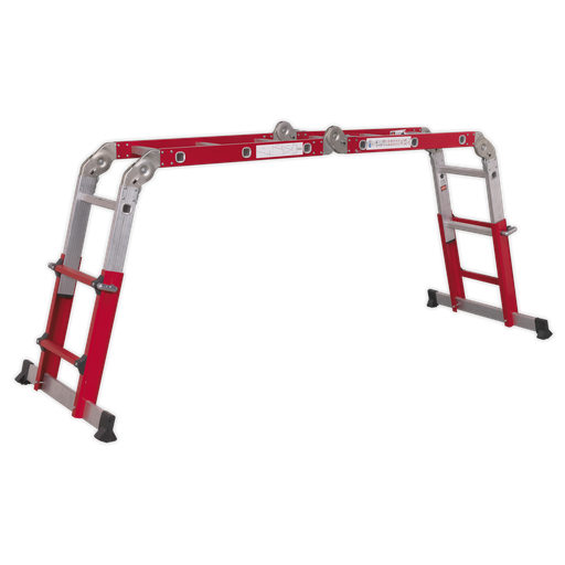[AFPL2] Sealey Aluminium Multipurpose Adjustable-Height Ladder - BS EN 131
