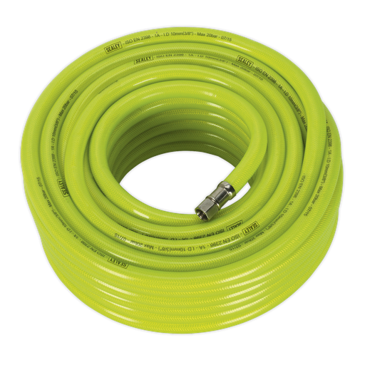 [AHFC2038] Sealey High-Visibility Air Hose with 1/4"BSP Unions 20m x 10mm