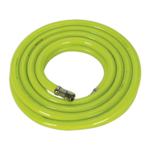 [AHFC538] Sealey High-Visibility Air Hose with 1/4"BSP Unions 5m x 10mm