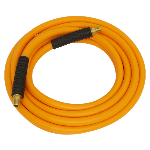 [AHHC1038] Sealey High-Visibility Hybrid Air Hose with 1/4"BSP Unions 10m x 10mm