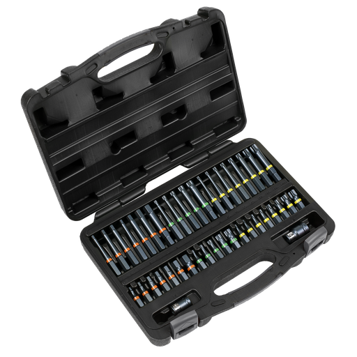 [AK21901] Sealey Premier Impact TRX-Star*/Hex/Spline Bit Set 3/8" & 1/2"Sq Drive 42pc