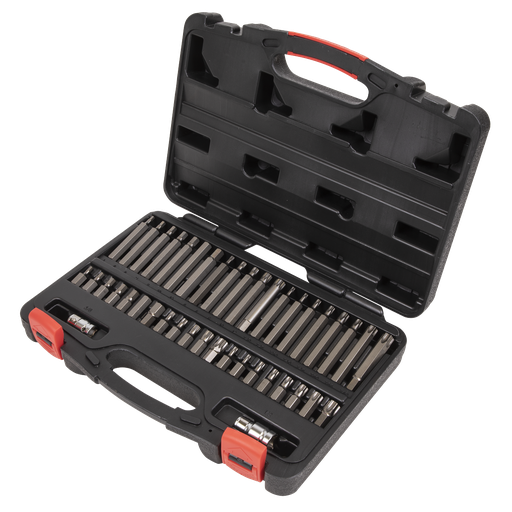 [AK21942P] Sealey Premier TRX-Star*/Hex/Spline Bit Set 3/8" & 1/2"Sq Drive 42pc