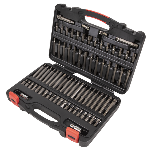 [AK21974P] Sealey Premier TRX-Star*/Security TRX-Star*/Hex/Ribe/Spline Bit Set 3/8" & 1/2"Sq Drive 74pc