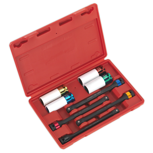 [AK2243] Torque Stick & Aluminium Wheel Impact Socket Set 1/2"Sq Drive 8pc