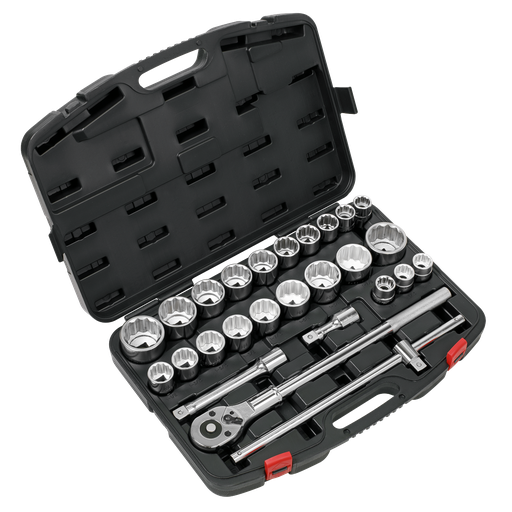 [AK2584] Sealey Premier Metric/Imperial Socket Set 3/4"Sq Drive 12-point 26pc
