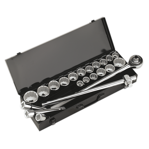 [AK259/CRV] Sealey Premier Socket Set 3/4"Sq Drive 12-point 22pc