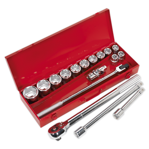 [AK2597] Sealey Premier Socket Set 3/4"Sq Drive 17pc