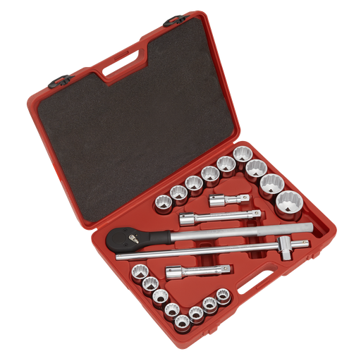 [AK2598] Sealey Premier Socket Set 3/4"Sq Drive 12-point 22pc