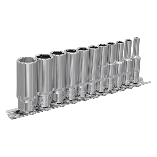 [AK2671] Sealey Premier Imperial Deep Socket Set 1/4"Sq Drive 11pc