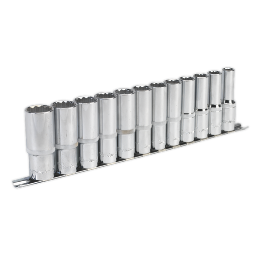 [AK2685] Sealey Premier Deep Socket Set 12-Point 1/2"Sq Drive 12pc
