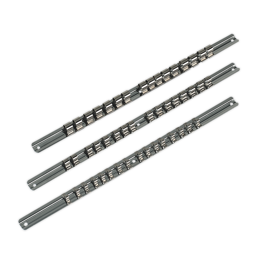 [AK270] Sealey Premier Socket Retaining Rail Set 1/4", 3/8" & 1/2"Sq Dri
