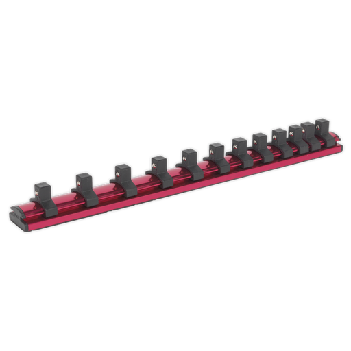 [AK27083] Sealey Premier Socket Retaining Rail Magnetic 3/8"Sq Drive 12 Clips
