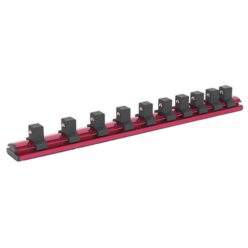 [AK27084] Sealey Premier Socket Retaining Rail Magnetic 1/2"Sq Drive 10 Clips