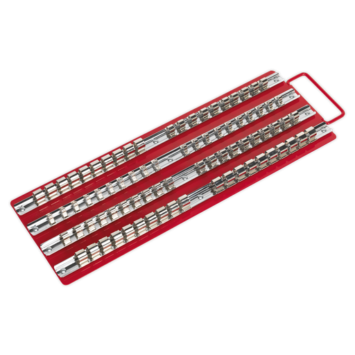 [AK271] Sealey Premier Socket Rail Tray 1/4", 3/8" & 1/2"Sq Drive - Red