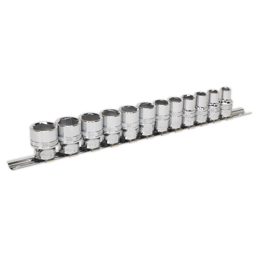 [AK2741] Sealey Premier Black Lock-On™ Socket Set 3/8"Sq Drive 12pc