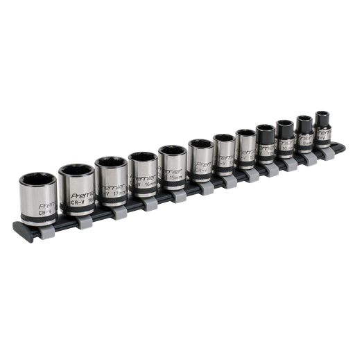 [AK2741B] Sealey Premier Black Lock-On™ Socket Set 3/8"Sq Drive 12pc