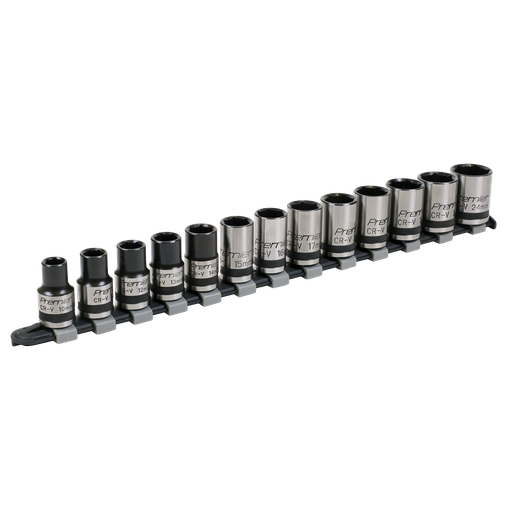 [AK2742B] Sealey Premier Black Lock-On™ Socket Set 1/2"Sq Drive 13pc