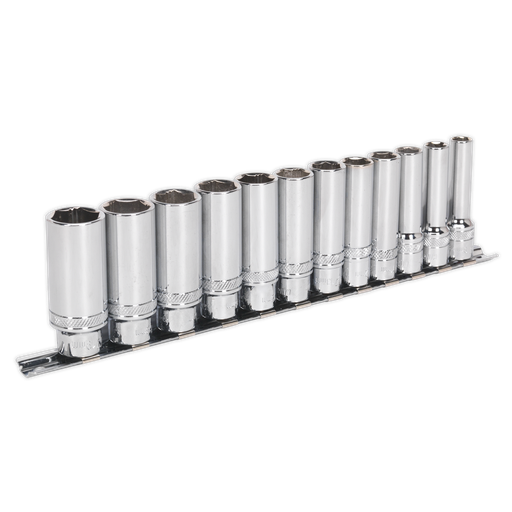 [AK2744] Sealey Premier Deep Lock-On™ Socket Set 3/8"Sq Drive 12pc