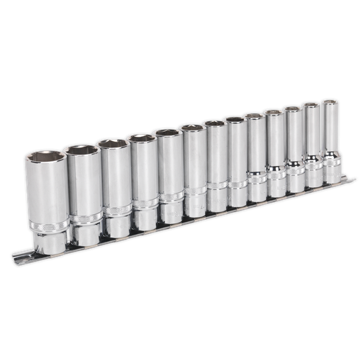 [AK2745] Sealey Premier Deep Lock-On™ Socket Set 1/2"Sq Drive 13pc