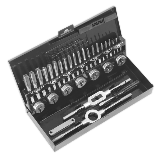 [AK3015HSS] Sealey Metric Tap & Die Set Split Dies 32pc - HSS 4341