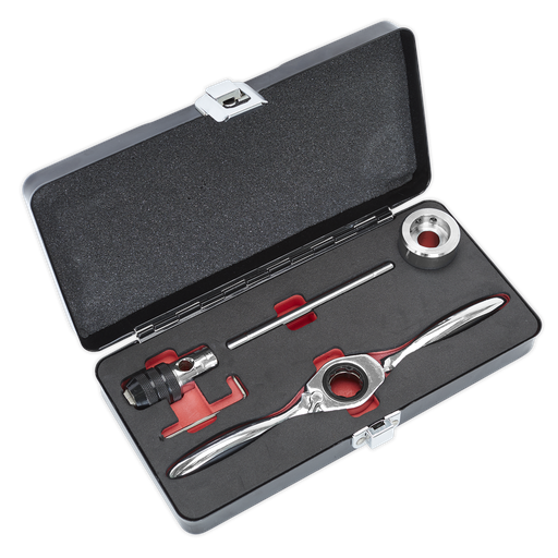 [AK3027] Sealey Metric Bi-Directional Ratchet Tap & Die Holder Set 5pc