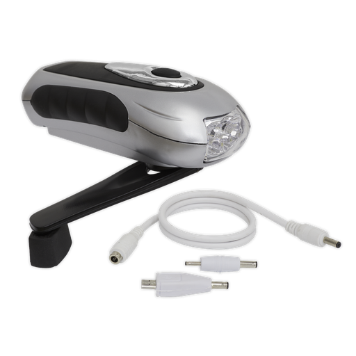 [AK3305] Sealey Rechargeable Wind-Up Torch 3 LED