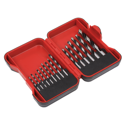 [AK3715W] Sealey Brad Point Wood Drill Bit Set 15pc