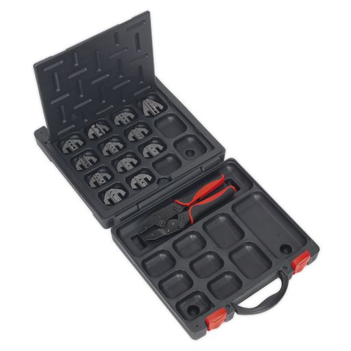 [AK3858COMBO] Sealey Ratchet Crimping Tool with Jaws and Storage Case