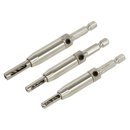 [AK3HD] Sealey Self-Centring Chamfered Hinge Drill Set 3pc