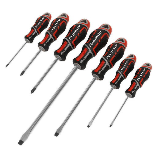 [AK4321] Sealey Premier GripMAX® Screwdriver Set 7pc - Red