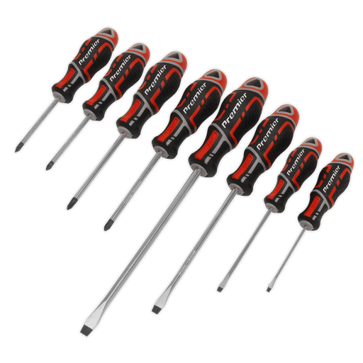 [AK4322] Sealey Premier GripMAX® Screwdriver Set 8pc - Red