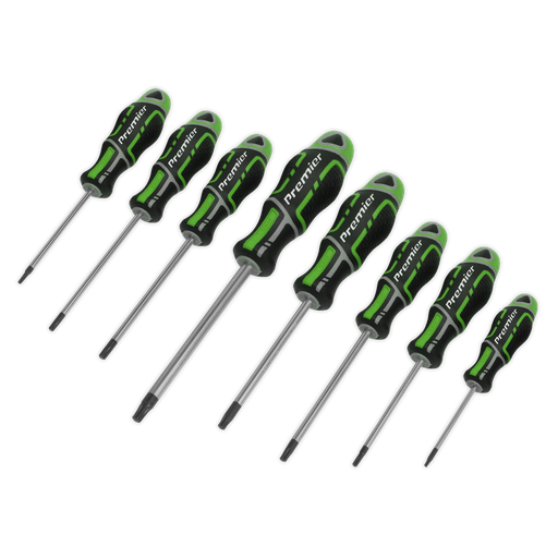 [AK4323HV] Sealey Premier GripMAX® Security TRX-Star* Screwdriver Set 8pc - Hi-Vis Green