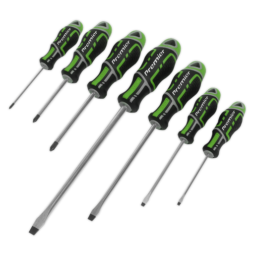 [AK4325HV] Sealey Premier GripMAX® Screwdriver Set 7pc - Hi-Vis Green
