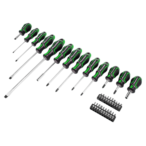 [AK4370HV] Sealey Premier GripMAX® Screwdriver & Bit Set 33pc - Hi-Vis Green