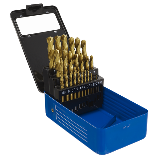 [AK4725] Sealey HSS Fully Ground Drill Bit Set 25pc - DIN 338