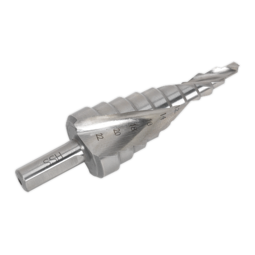 [AK4747] Sealey Double Spiral HSS 4341 Step Drill Bit 4-22mm