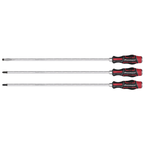 [AK4942] Sealey Premier Extra-Long Hammer-Thru Screwdriver Set 450mm 3pc