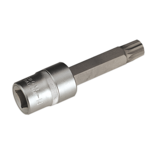 [AK5531] Sealey Premier Spline Socket Bit 1/2"Sq Drive M14 x 100mm