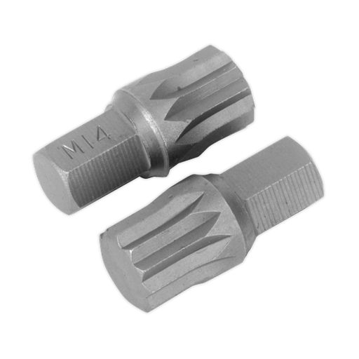 [AK5532] Sealey Premier Spline Bit M14 x 30mm - Pack of 2