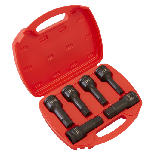 [AK5586] Sealey Premier Hex Impact Socket Bit Set 3/4"Sq Drive 6pc