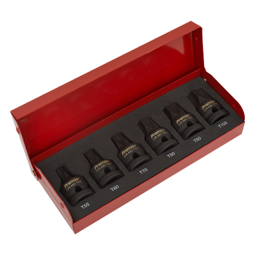 [AK5607] Premier TRX-Star* Impact Socket Bit Set 1/2"Sq Drive 6pc