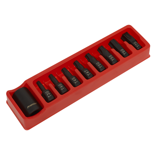 [AK5610] Sealey Premier TRX-Star* Impact Bit & Holder Set 1/2"Sq Drive 9p